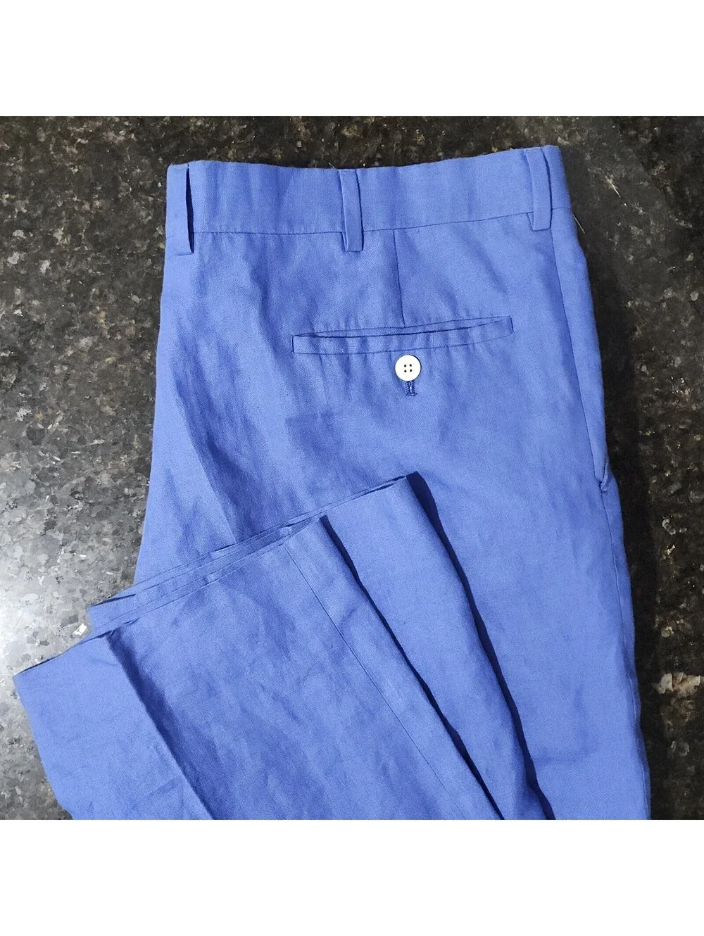 Ralph Lauren Purple Label Pleated 100% Linen Trousers Pants Italy Summer 38x30